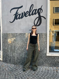 Pantalone Verde Oliva a palazzo con Cintura – Stile Urban Donna