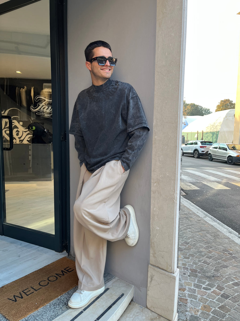 T-shirt Washed Oversize Grunge – Favelas Streetwear