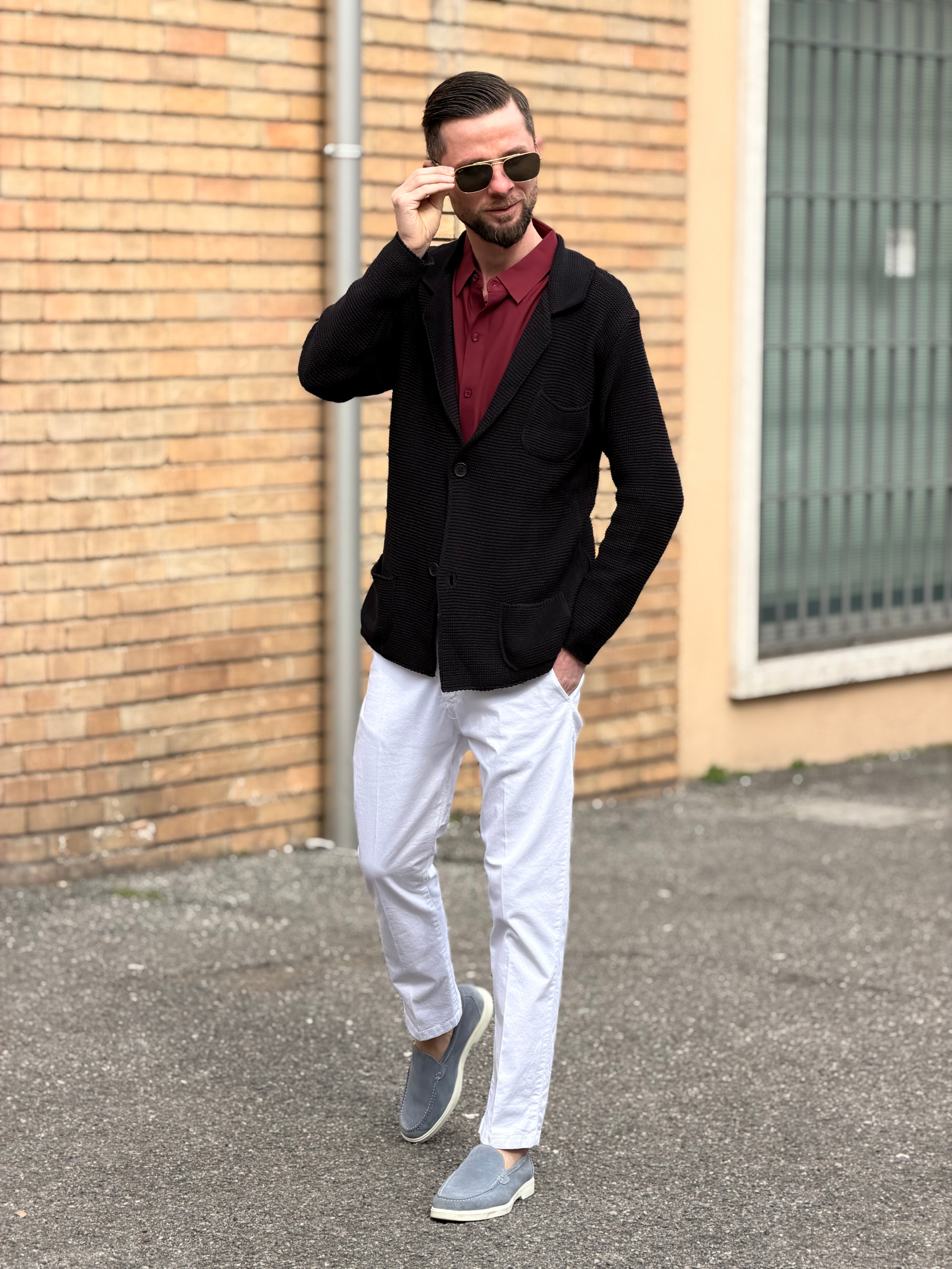 Cardigan Nero Premium