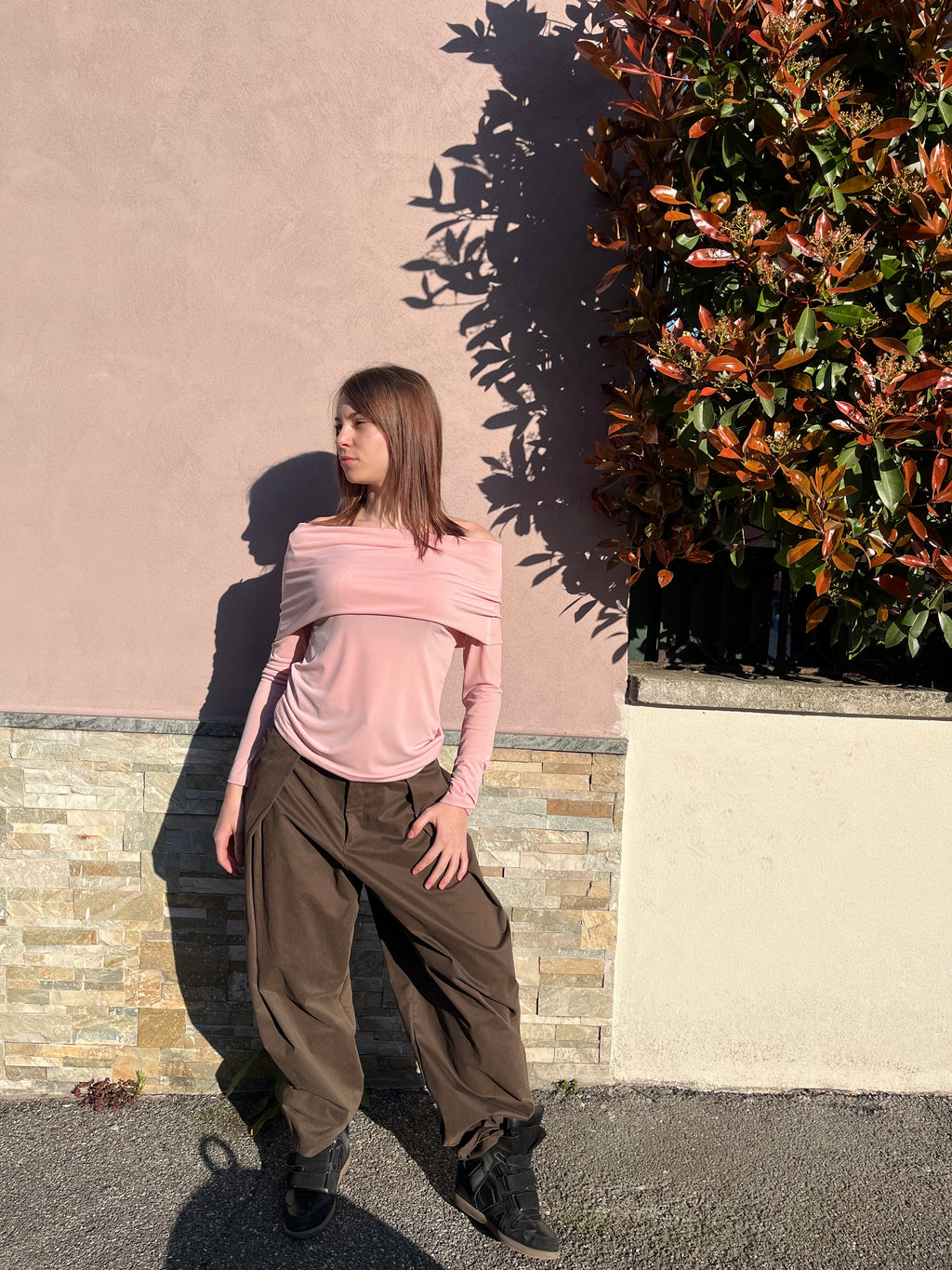 Maglia con scollo shiffer