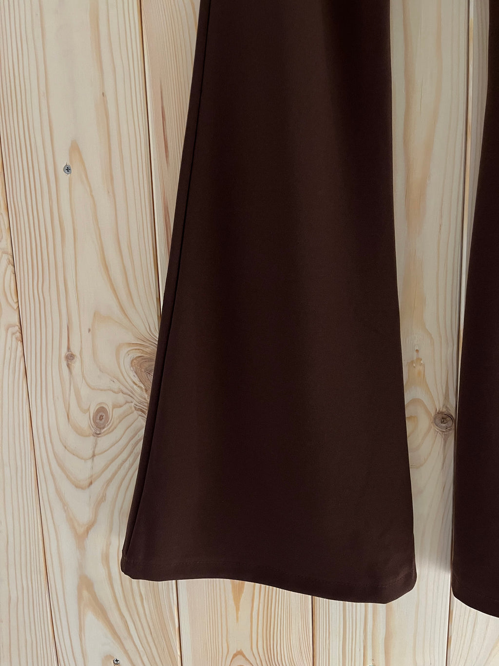 Pantaloni a Zampa Marroni Eleganti