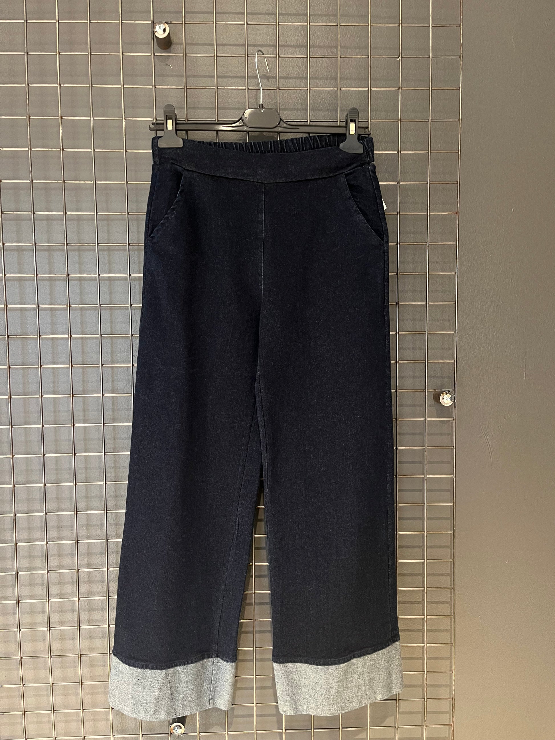 Jeggings Donna Denim Scuro con Risvolto – Easy Chic Edition