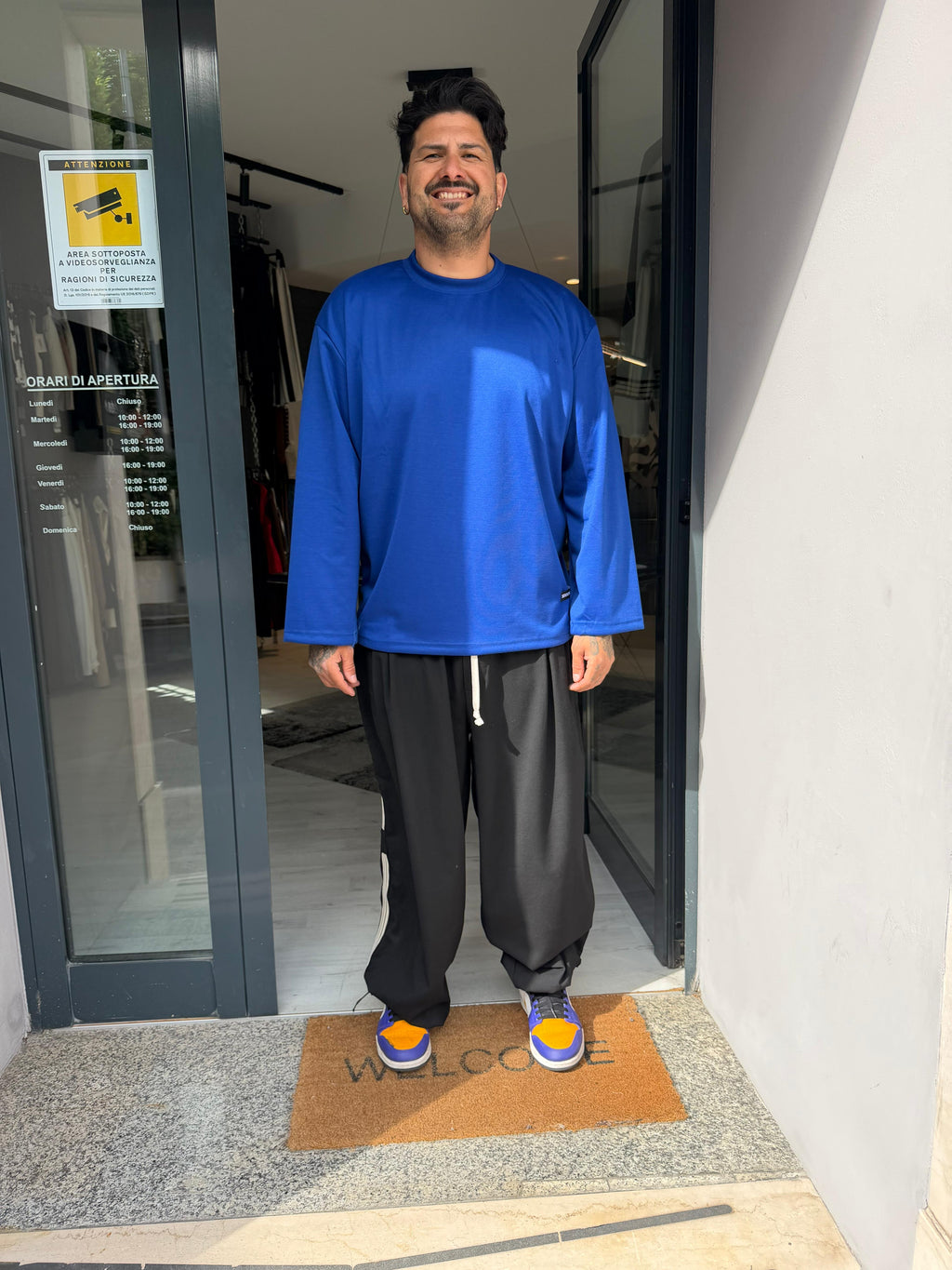 Maglia Oversize “BORN X RAISED” – Blue Edition