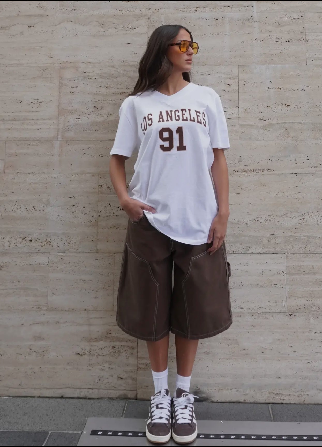 T-shirt Oversize “Los Angeles 91” – Bianca