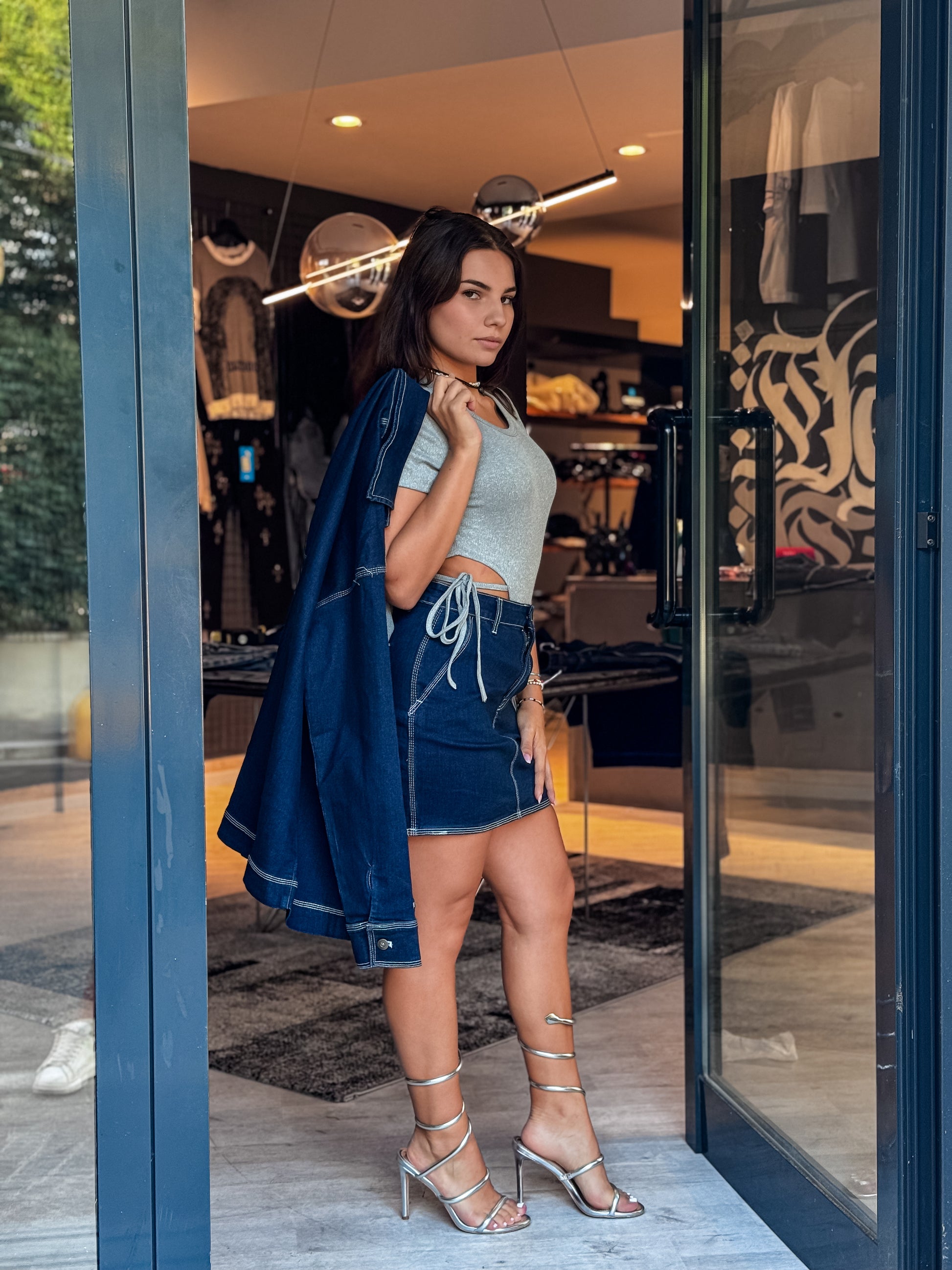 ✨ Completo Denim Chic – Giacca & Gonna in Jeans ✨