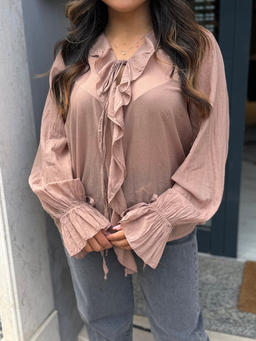 CAMICIA CON VOLANT