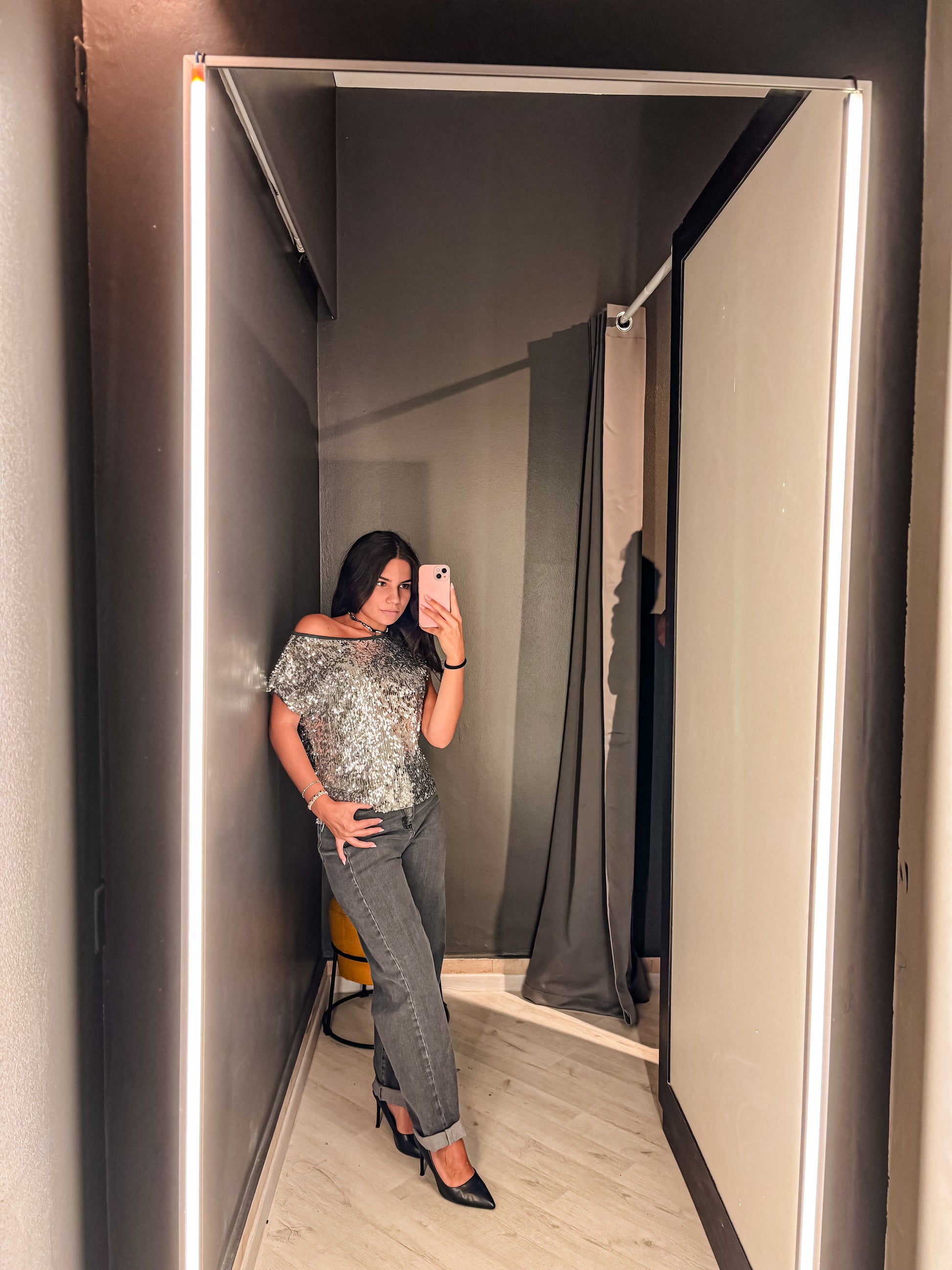 Maglietta Paillettes Donna – Argento & Bronzo