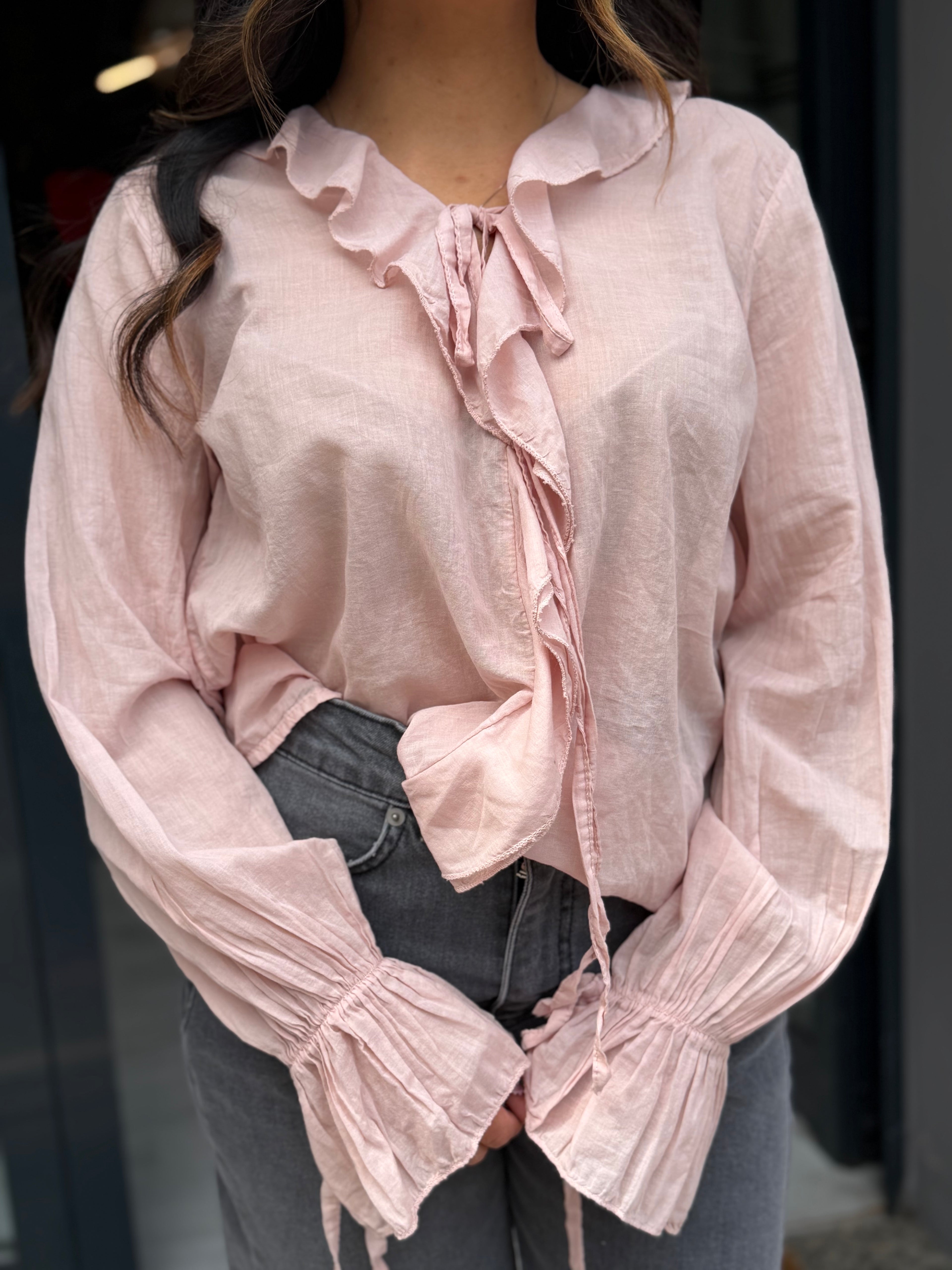 CAMICIA CON VOLANT