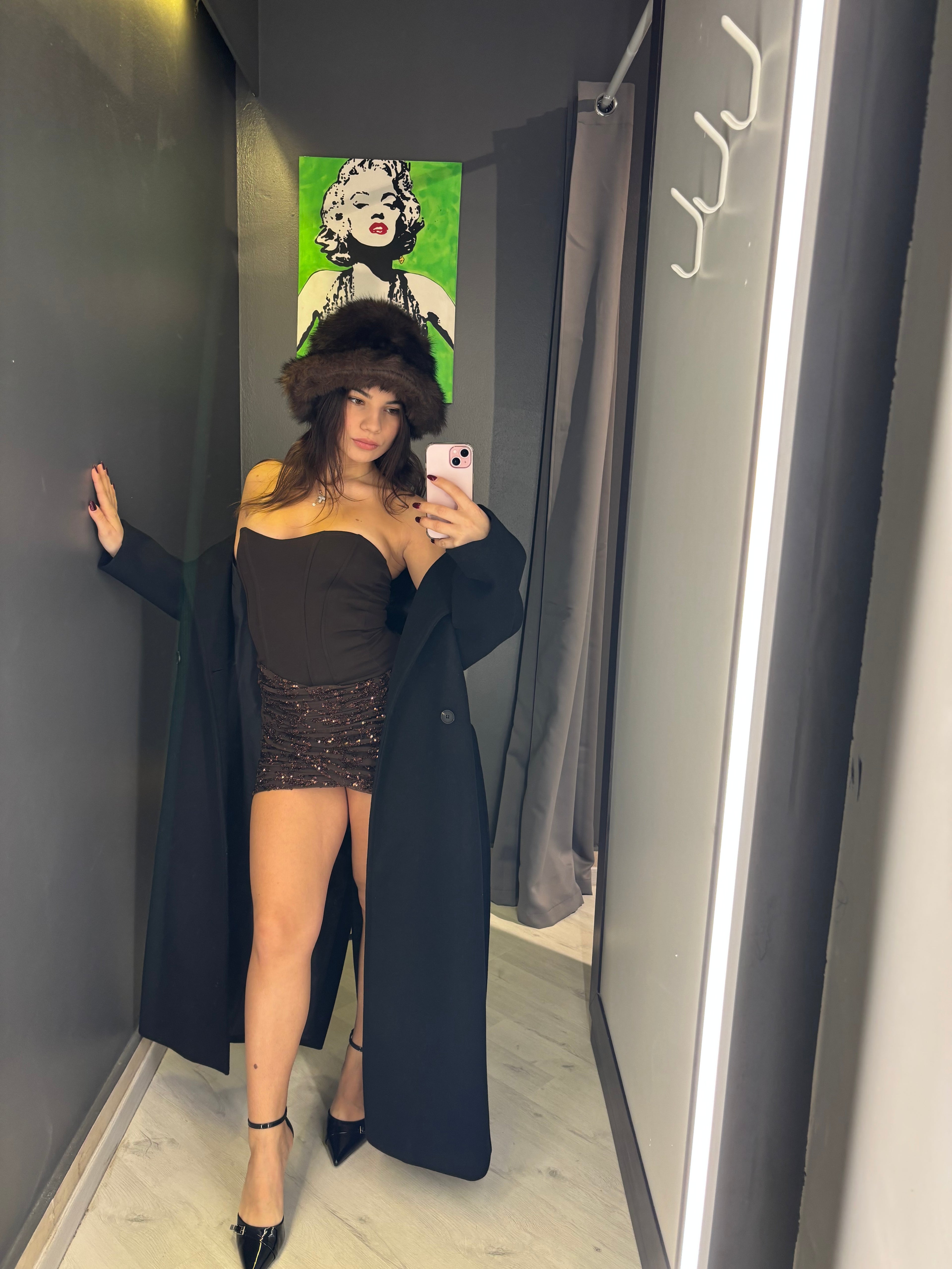 Abito Mini Bustier con Gonna Drappeggiata – Night Glam Dress