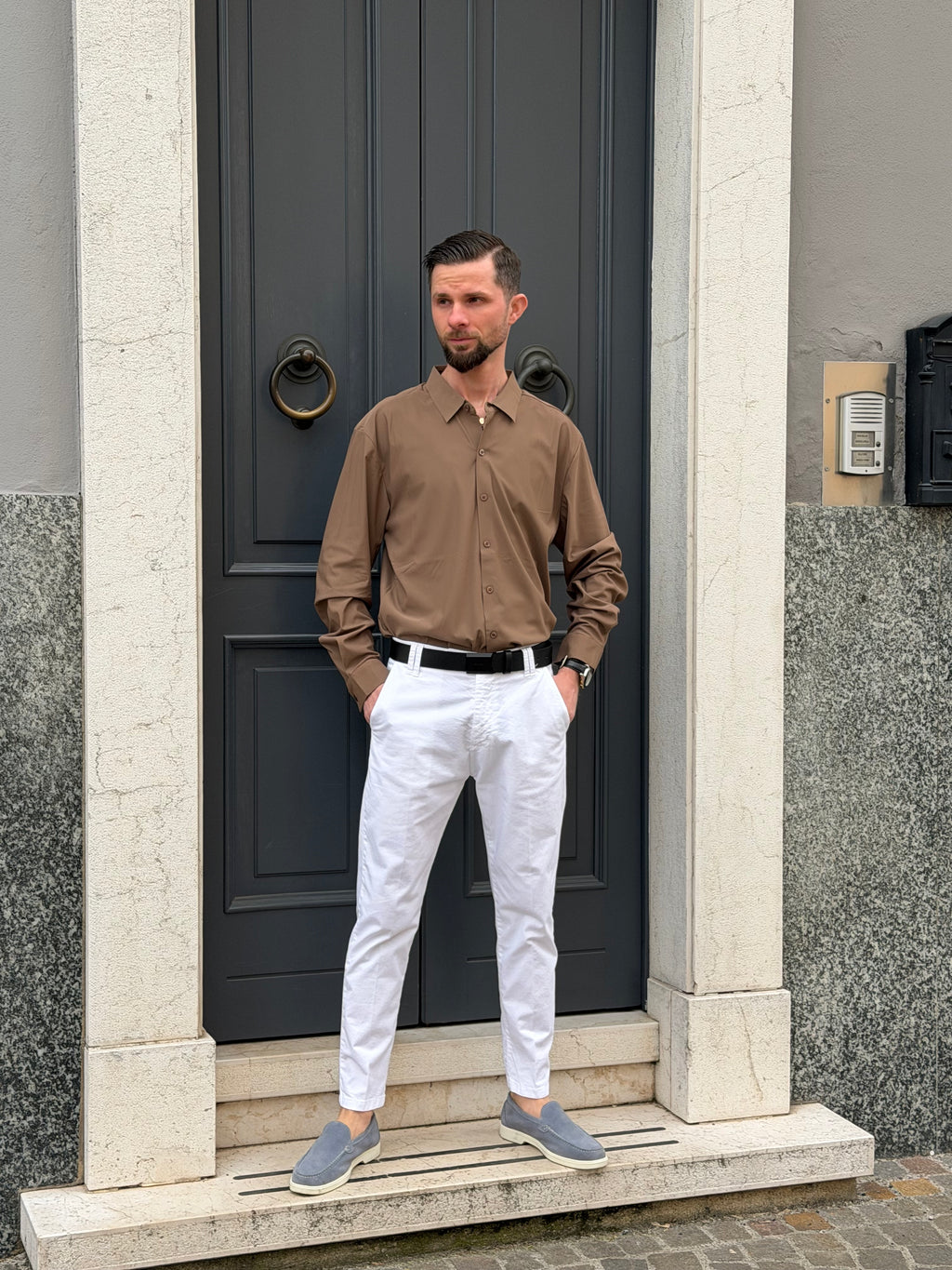 Camicia Uomo Elegante Slim Fit