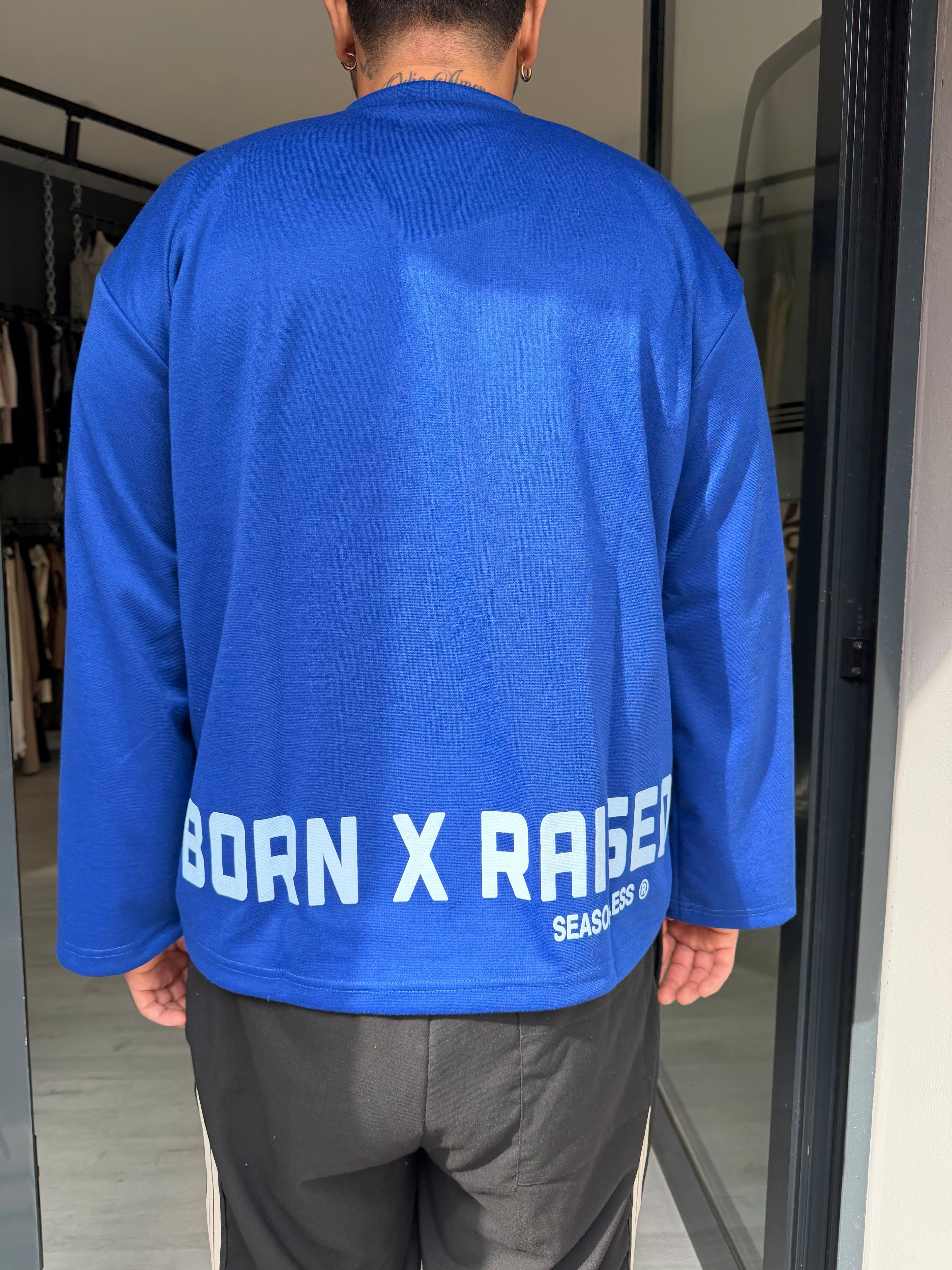 Maglia Oversize “BORN X RAISED” – Blue Edition