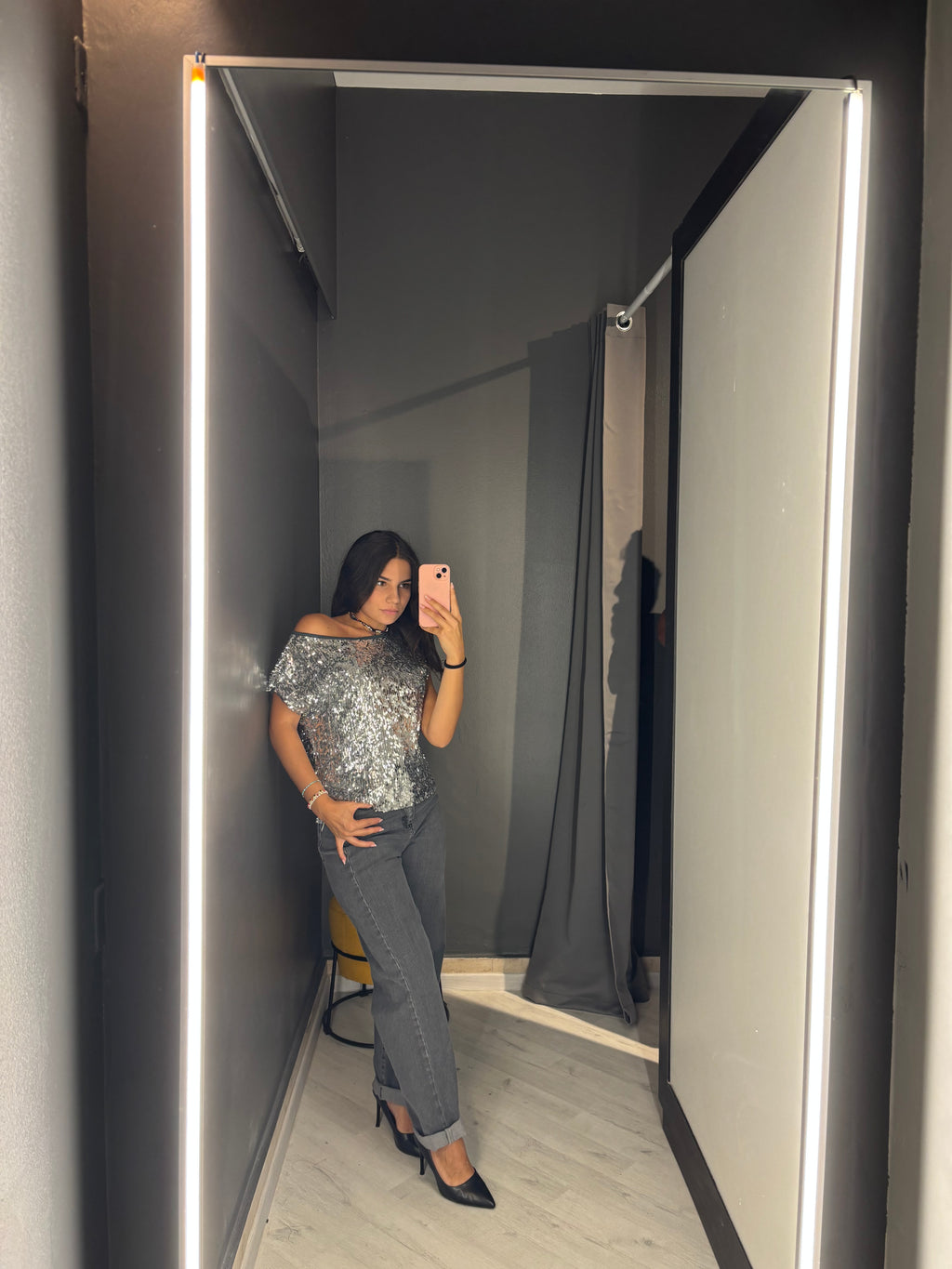 Maglietta Paillettes Donna – Argento & Bronzo