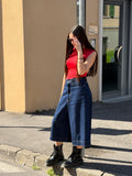 Pantalone Denim Wide Fit Cropped