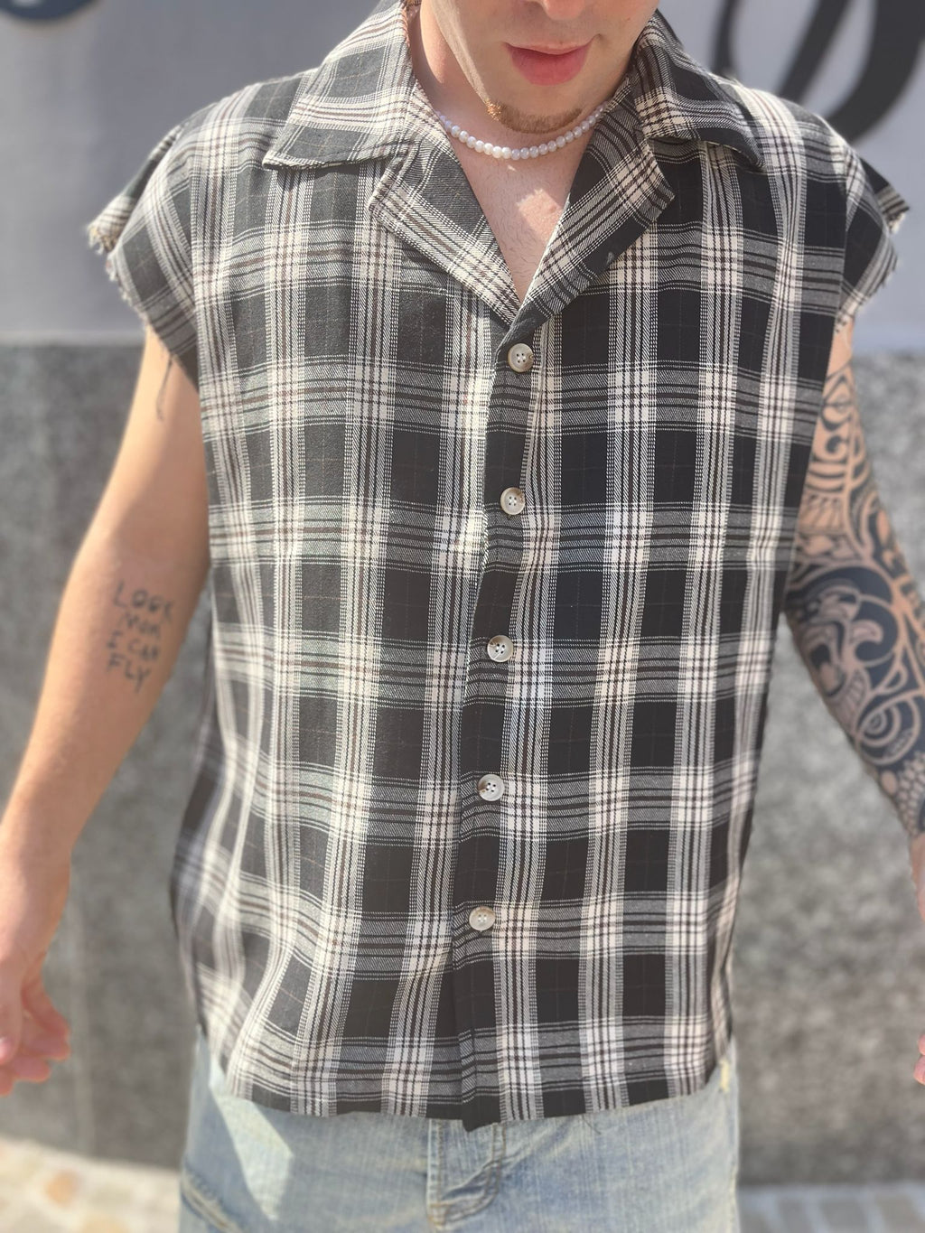 CAMICIA OVER FIT SMANICATA