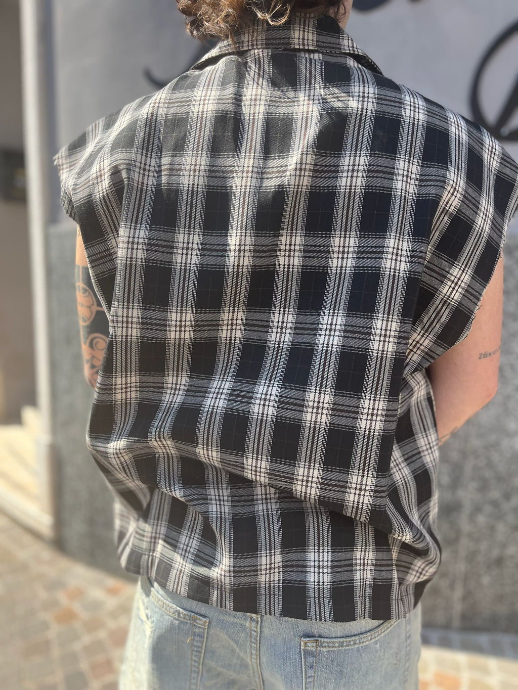 CAMICIA OVER FIT SMANICATA