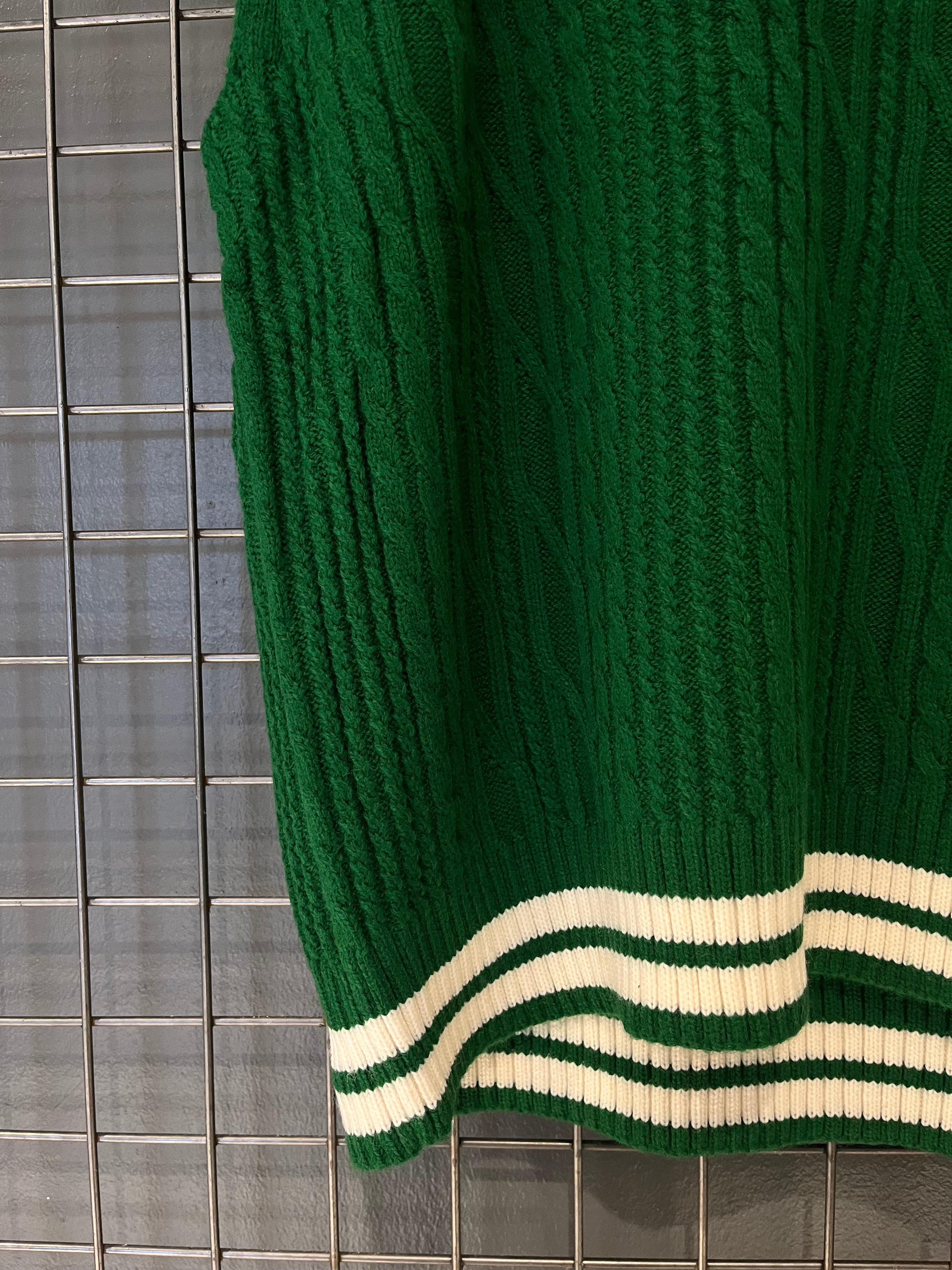 Gilet Verde College – Varsity Knit Edition