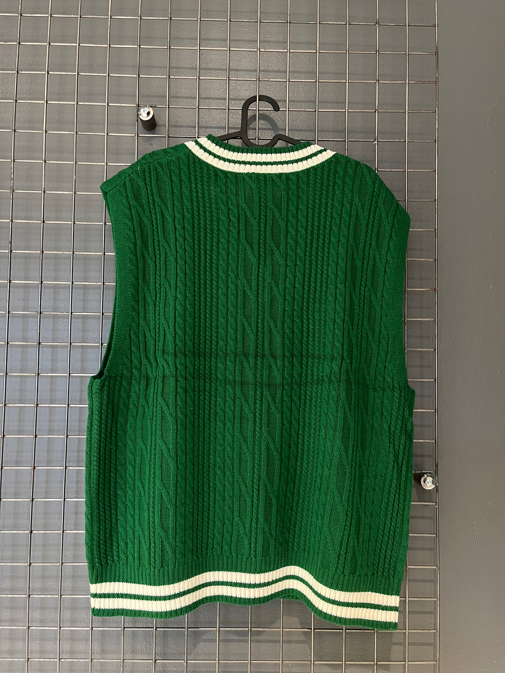 Gilet Verde College – Varsity Knit Edition