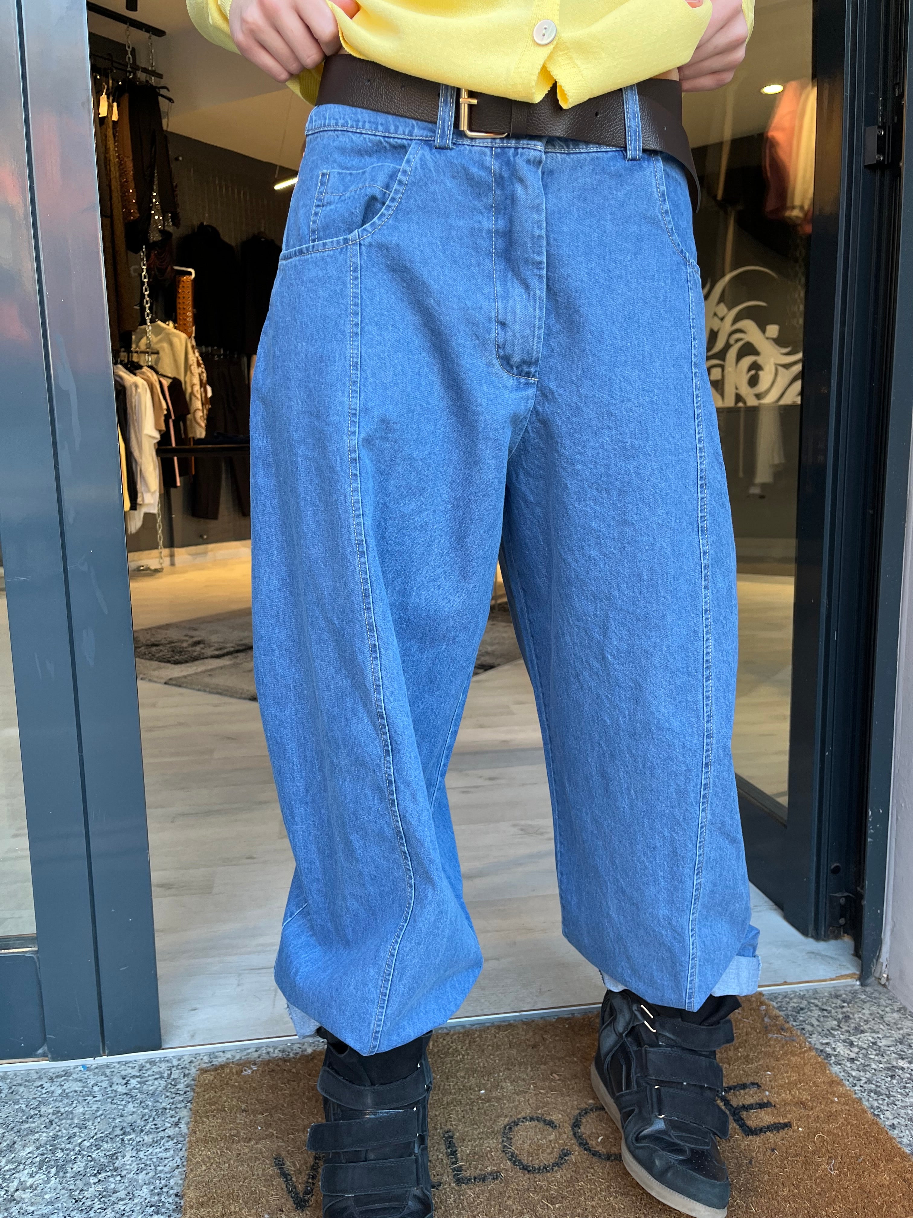 Jeans balloon con cintura