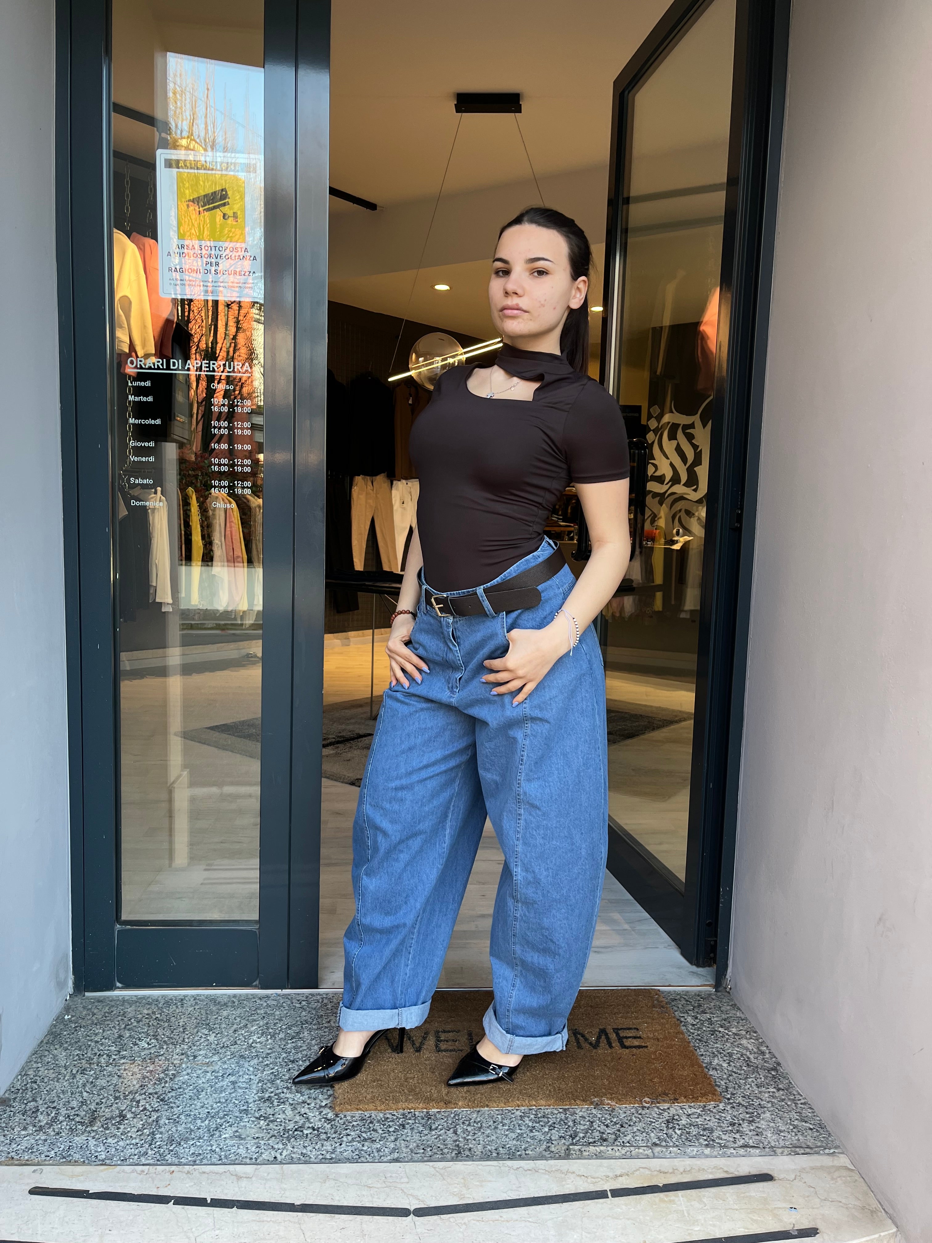 Jeans balloon con cintura