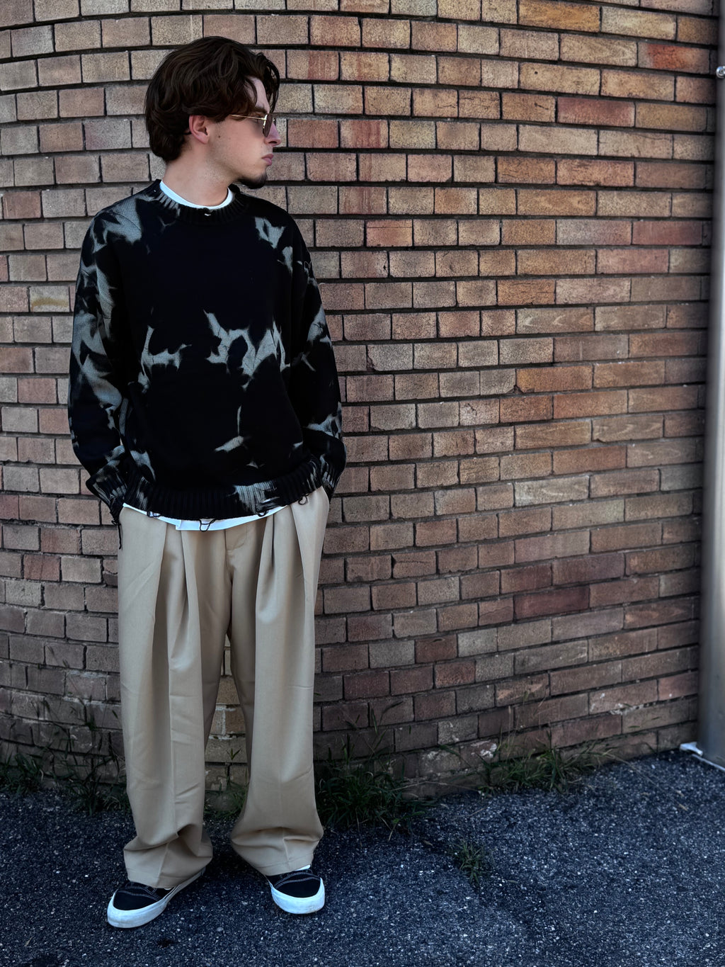 Pantaloni Larghi Beige – Stile Streetwear Elegante