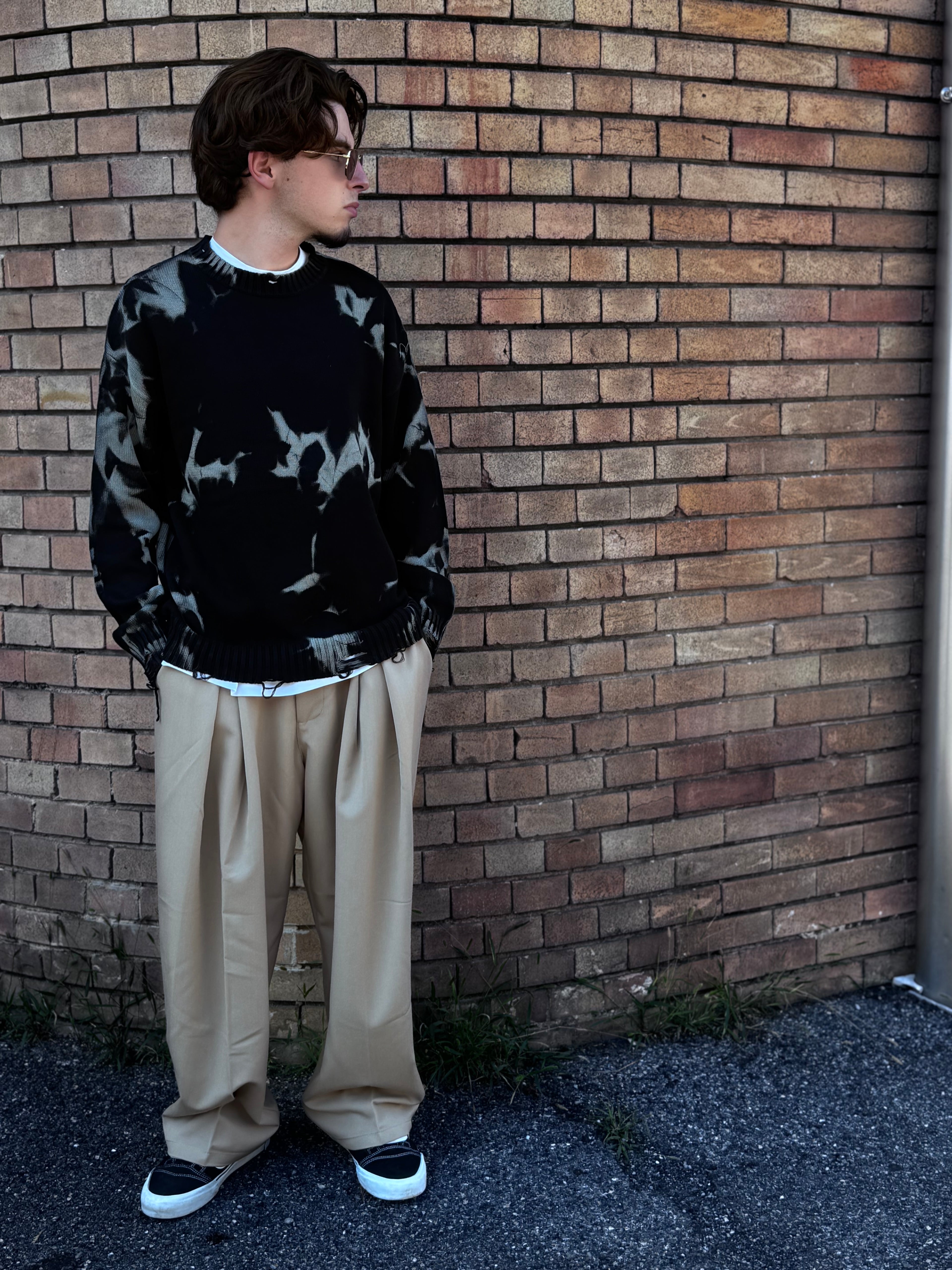 Pantaloni Larghi Beige – Stile Streetwear Elegante