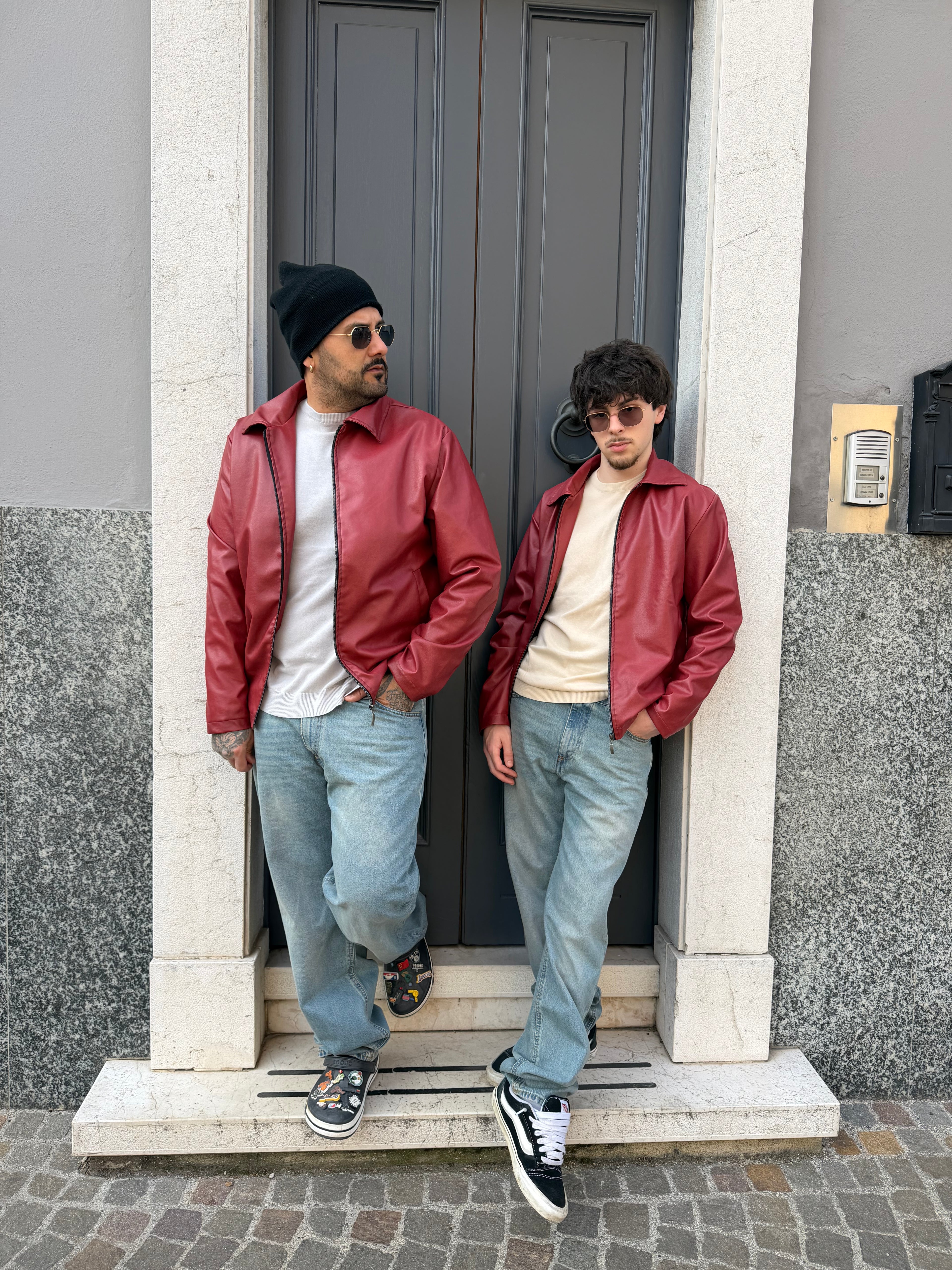 Giacca in Ecopelle Rossa