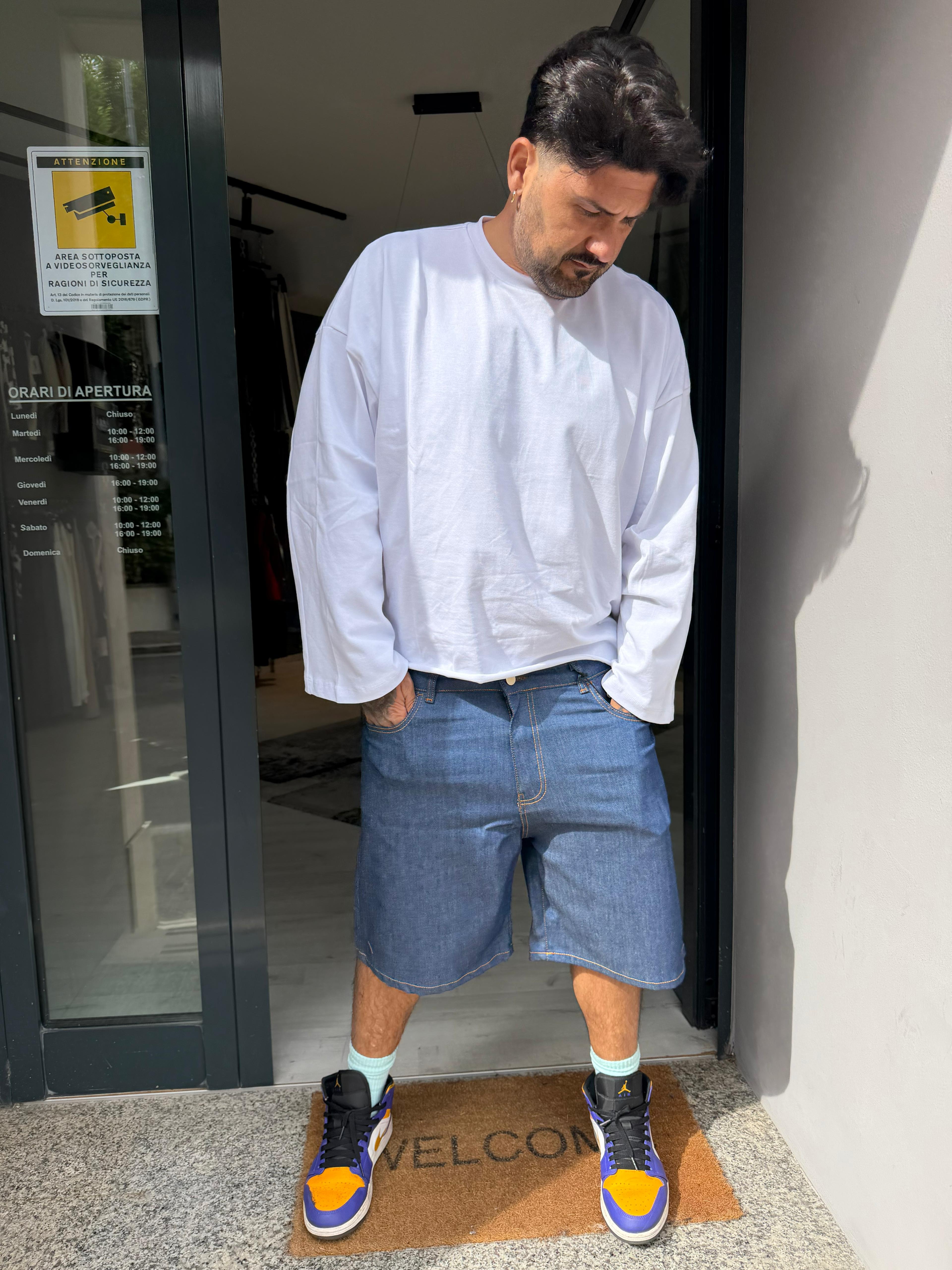 Maglia Oversize Crop manica lunga Homemade