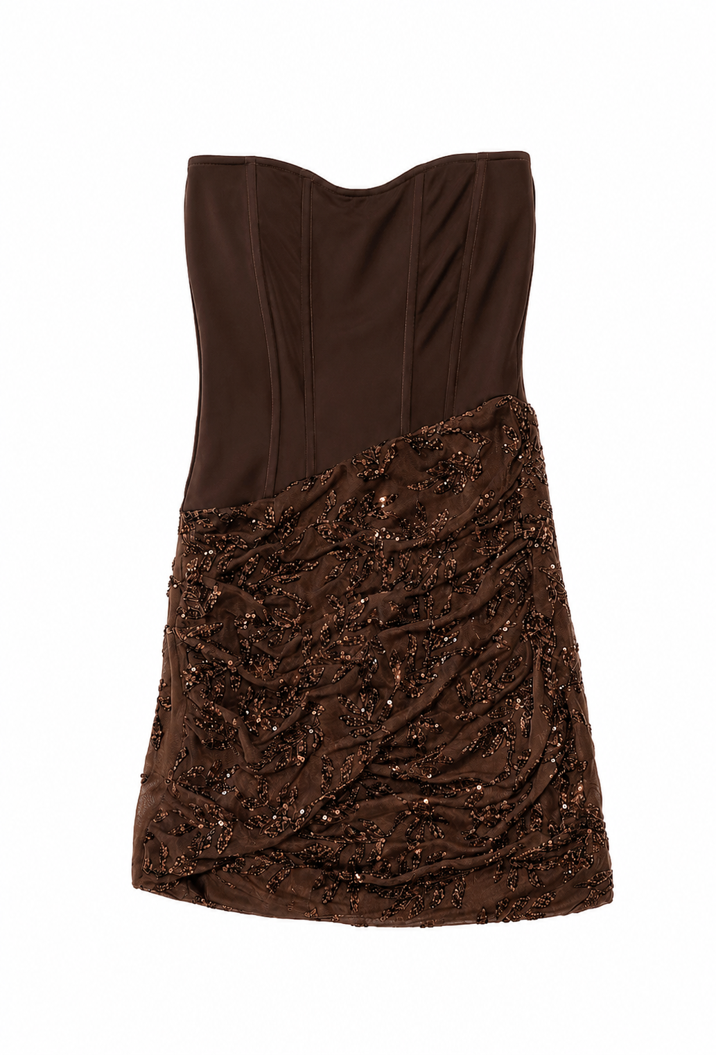 Abito Mini Bustier con Gonna Drappeggiata – Night Glam Dress
