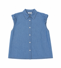CAMICIA SMANICATA IN DEMIN