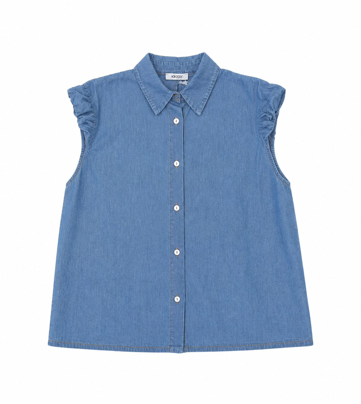 CAMICIA SMANICATA IN DEMIN