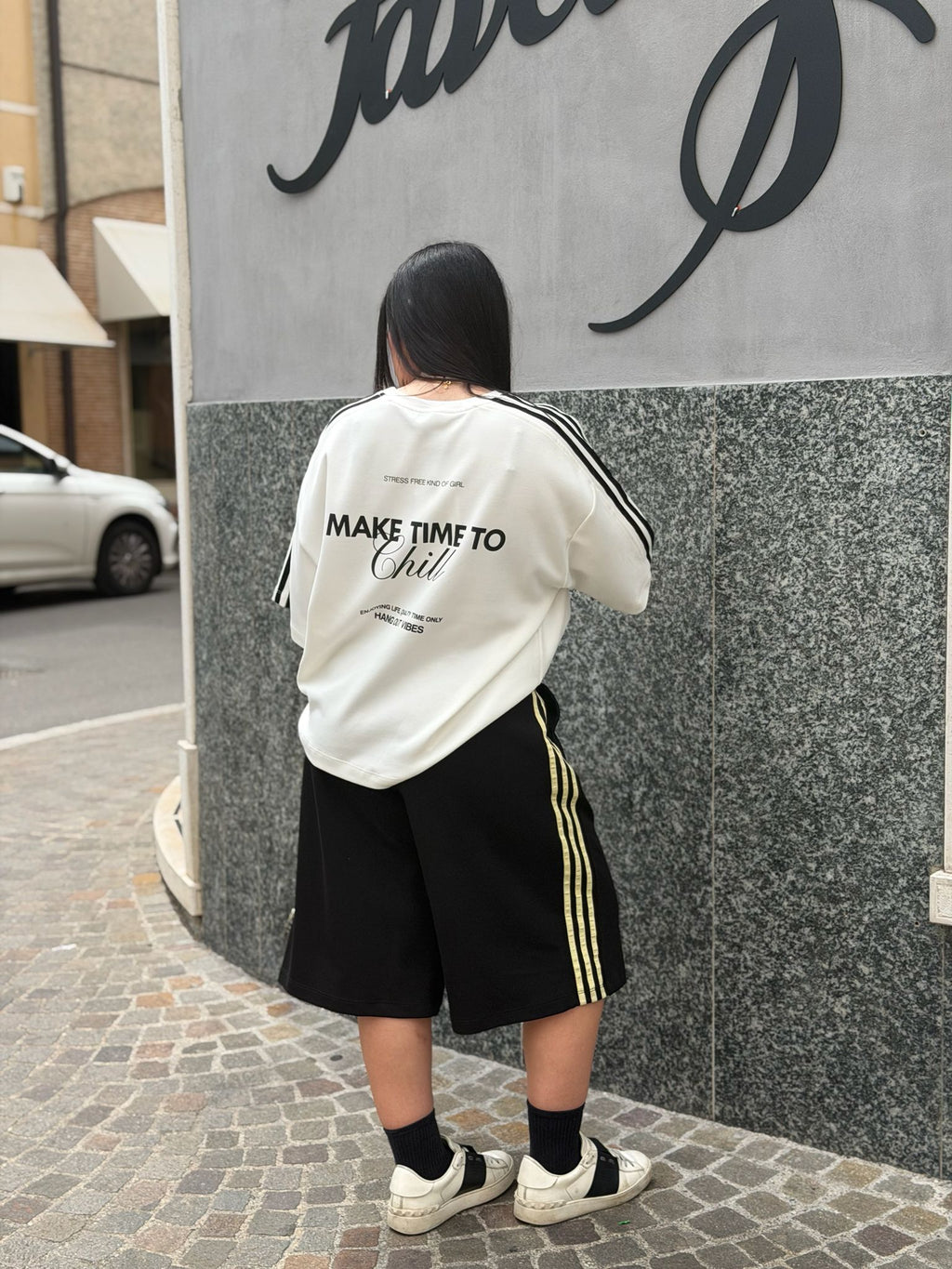 T-SHIRT OVERSIZE STREET "MAKE TIME TO CHILL"