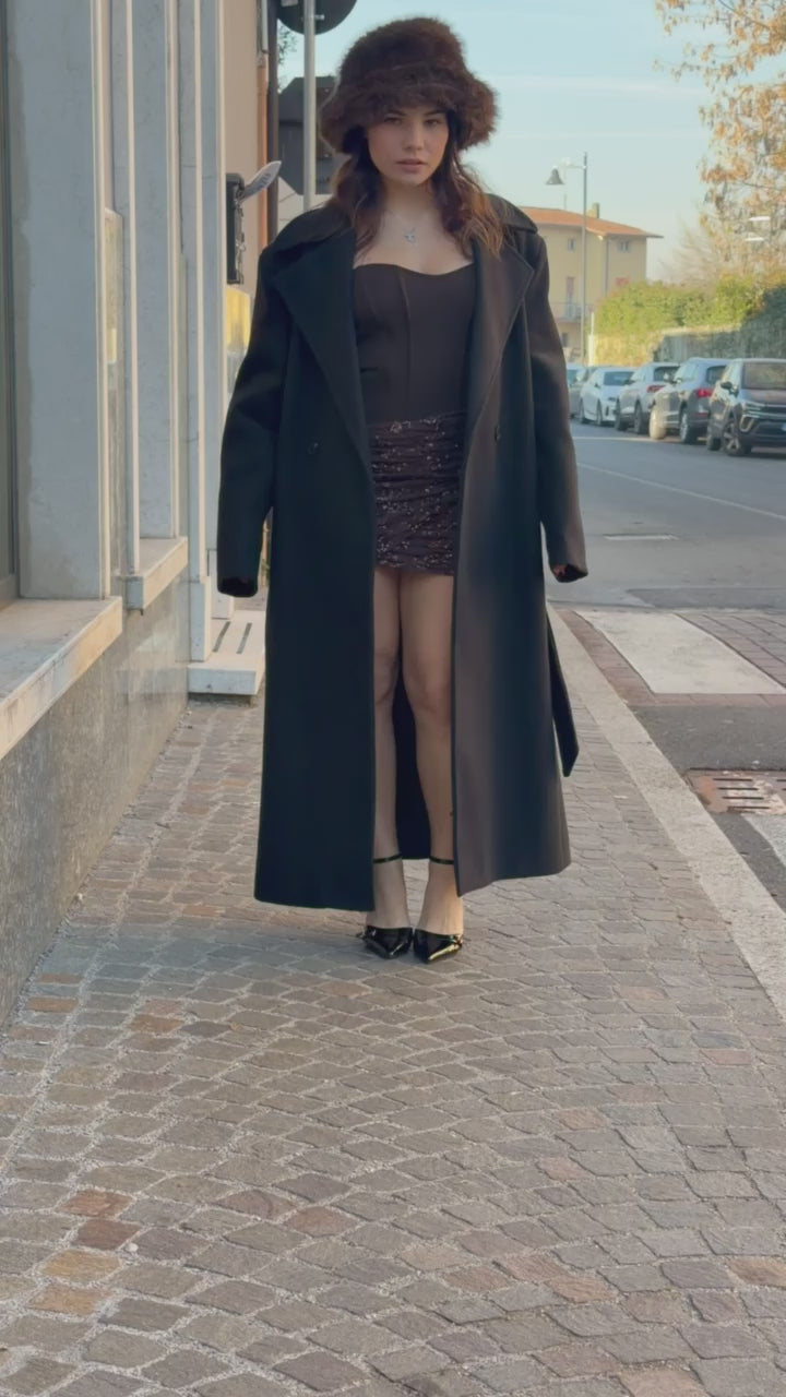 Abito Mini Bustier con Gonna Drappeggiata – Night Glam Dress